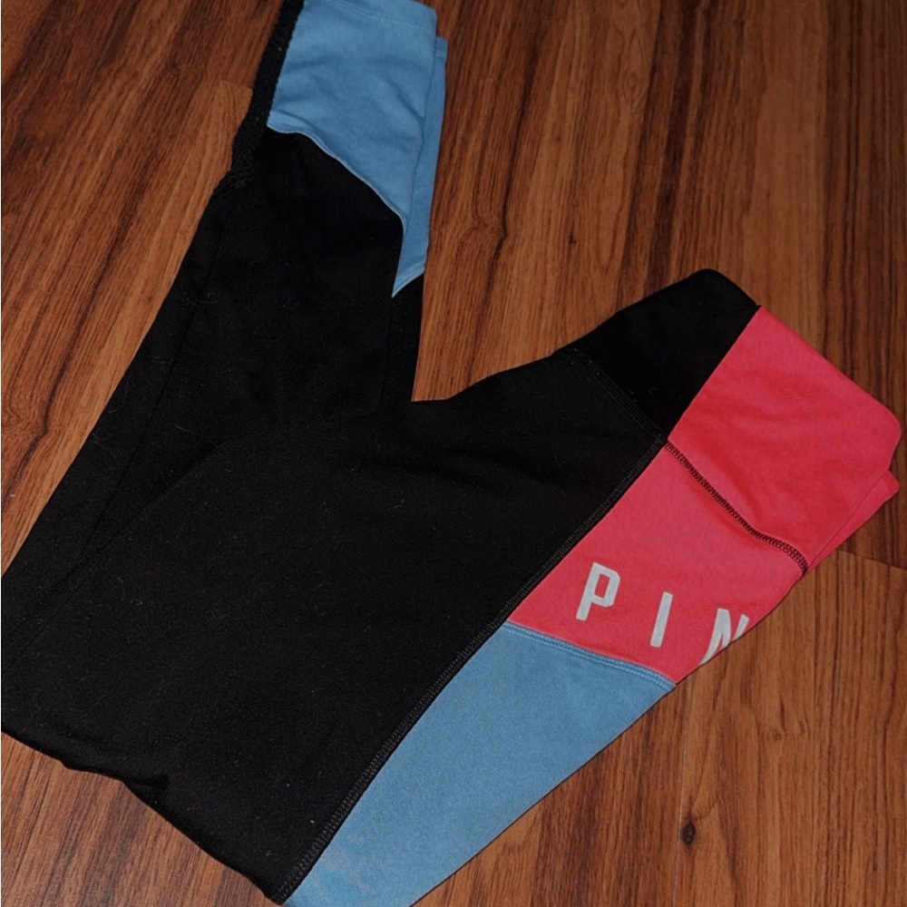 Colorblock Leggings with Logo